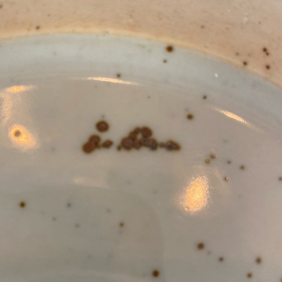 Beautiful Vintage Ceramic Stone Ashtray Mid Century Floral Design 7” - Picture 2 of 7